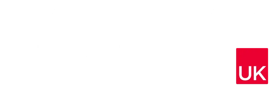 Red square with white “UK” text in the bottom-right corner on a white background