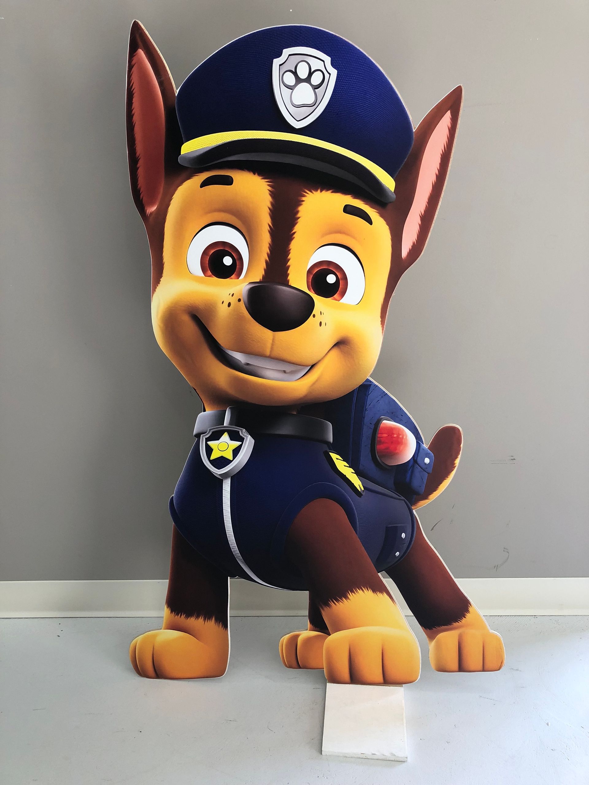 Paw Patrol character cutout decoration for kids themed birthday party backdrop
