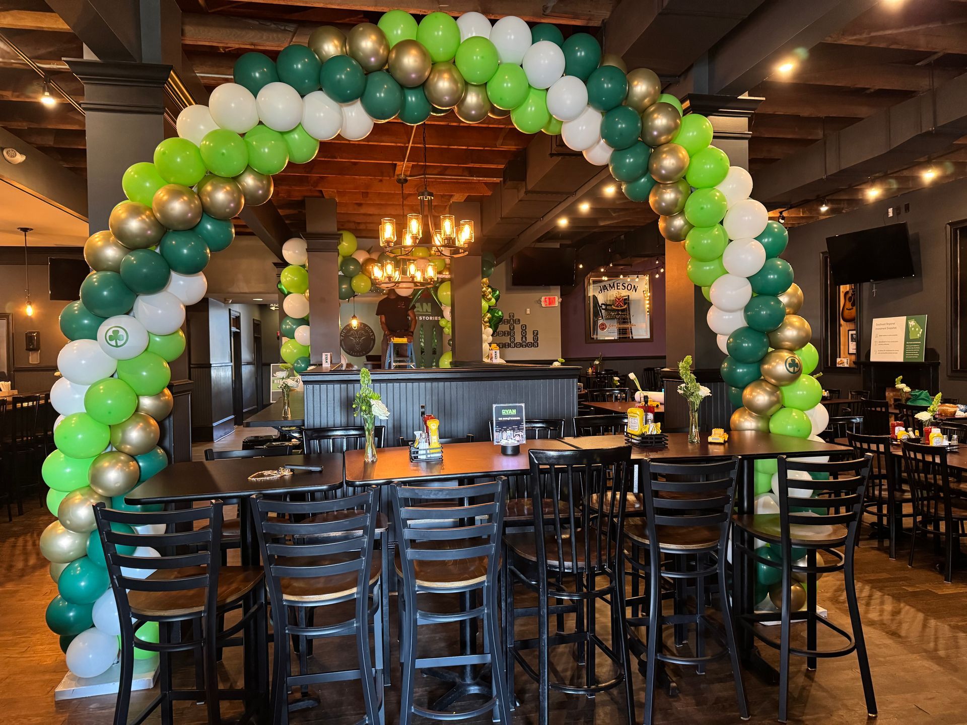 Organic balloon arch decor for events in Fayetteville GA and South Atlanta by Party Divas