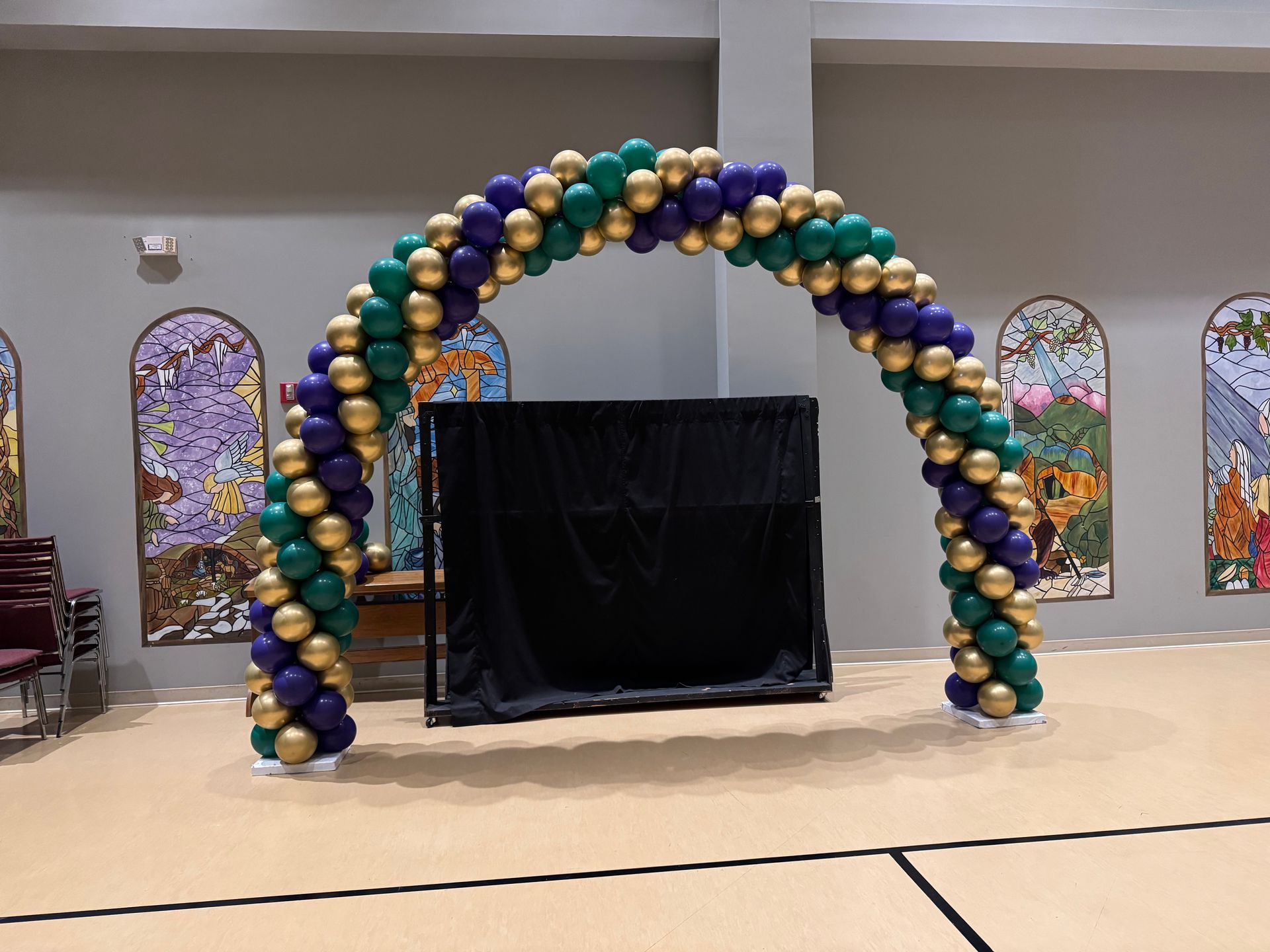 Luxury balloon arch installation in South Atlanta by Party Divas serving Fayetteville, Newnan, and Senoia GA