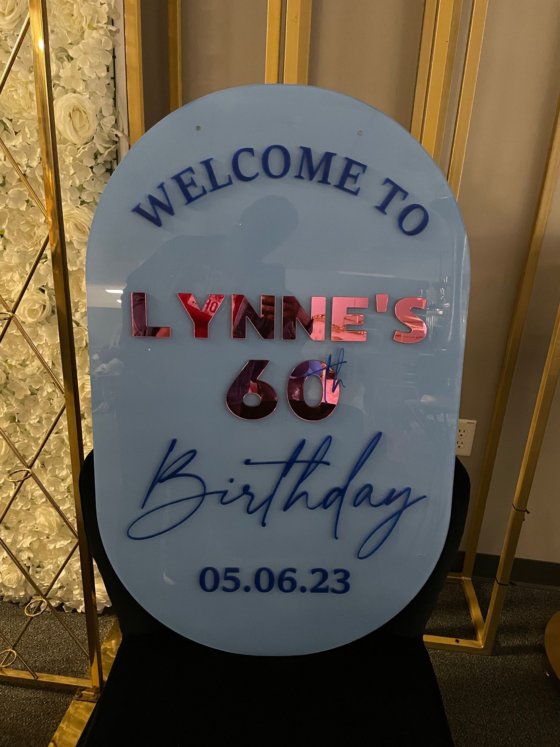 Acrylic welcome sign