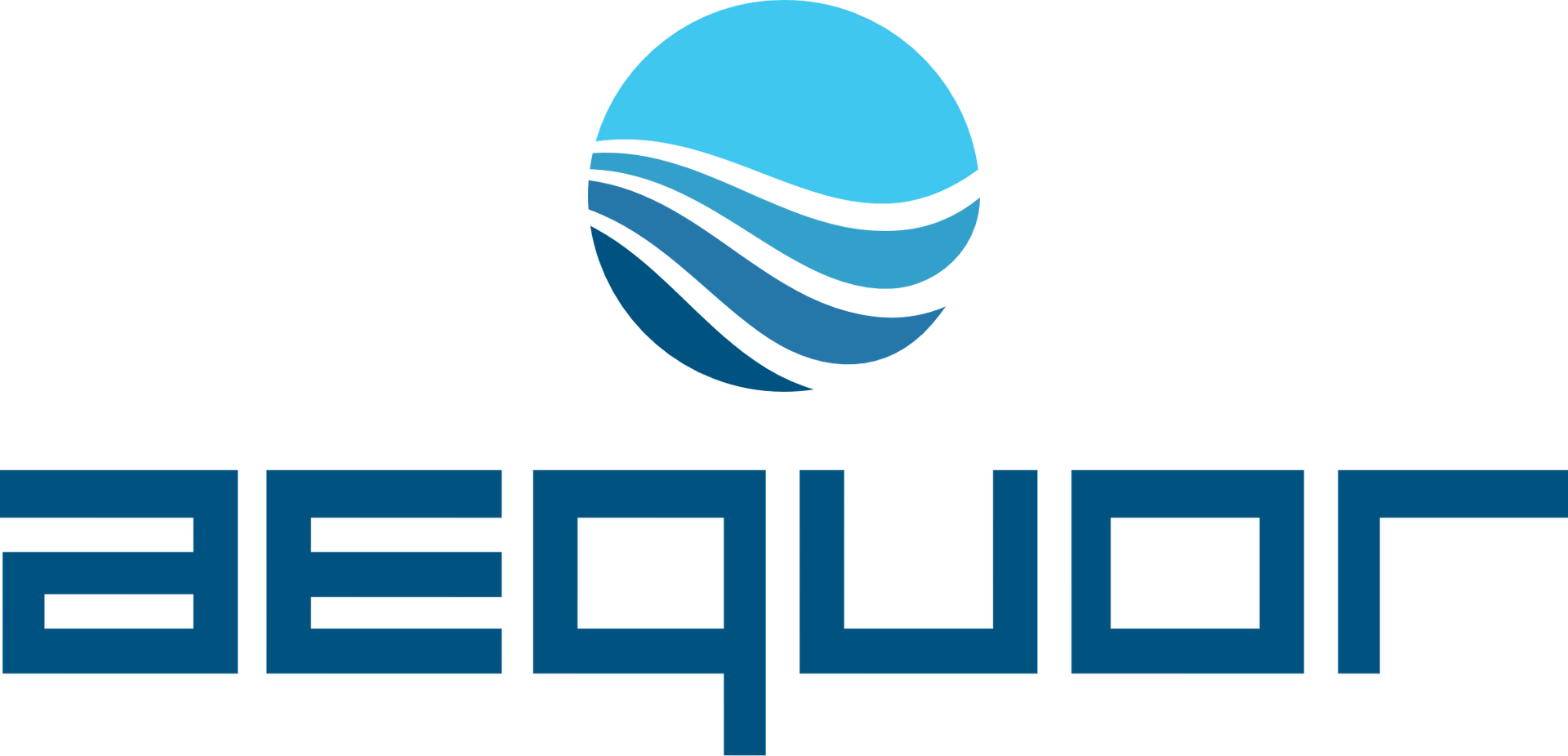 Aequor logo with a blue globe and wave icon above the wordmark