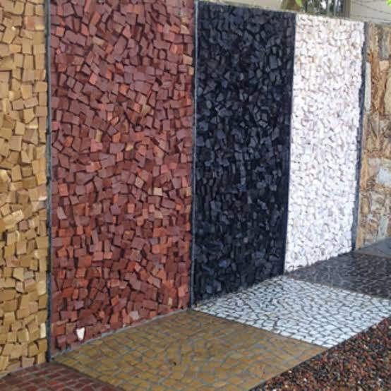 pedra portuguesa, pedra portuguesa revestimento, pedra portuguesa colorida, pedra para calçada, revestimento natural para piso externo 