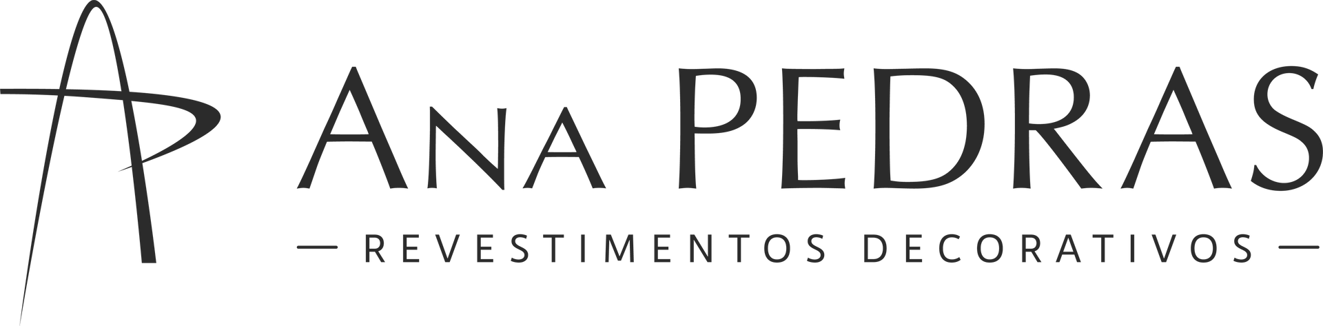Um logotipo em preto e branco para uma empresa chamada ana pedras