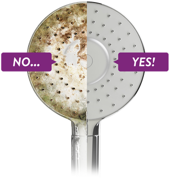 shower head with limescale problem