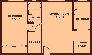 Floorplan 2: 1 Bedroom
