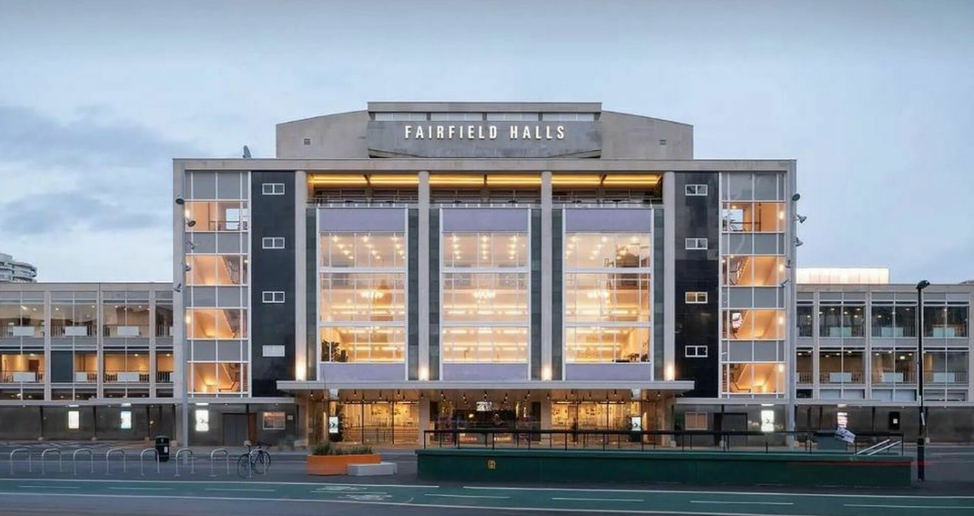 Monocouche render cleaning Croydon - Fairfield Halls exterior showing rendered building facade in Croydon borough