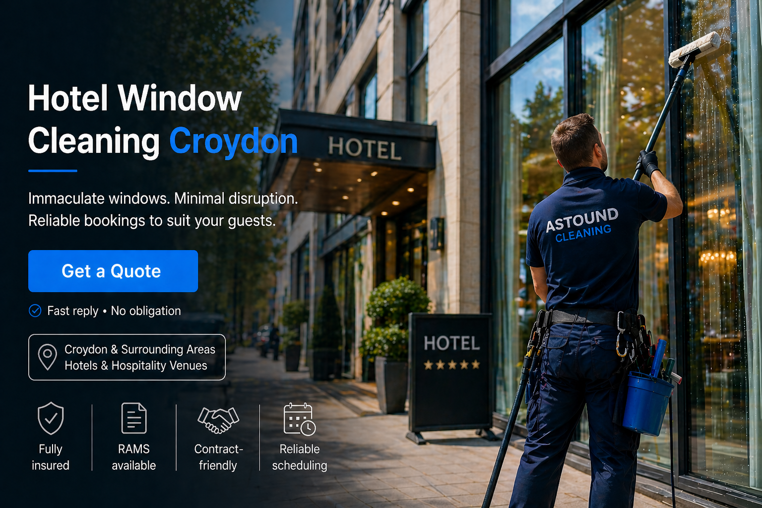 Hotel window cleaning in Croydon