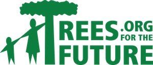 Green logo with a tree, two stick figures holding hands, and the text