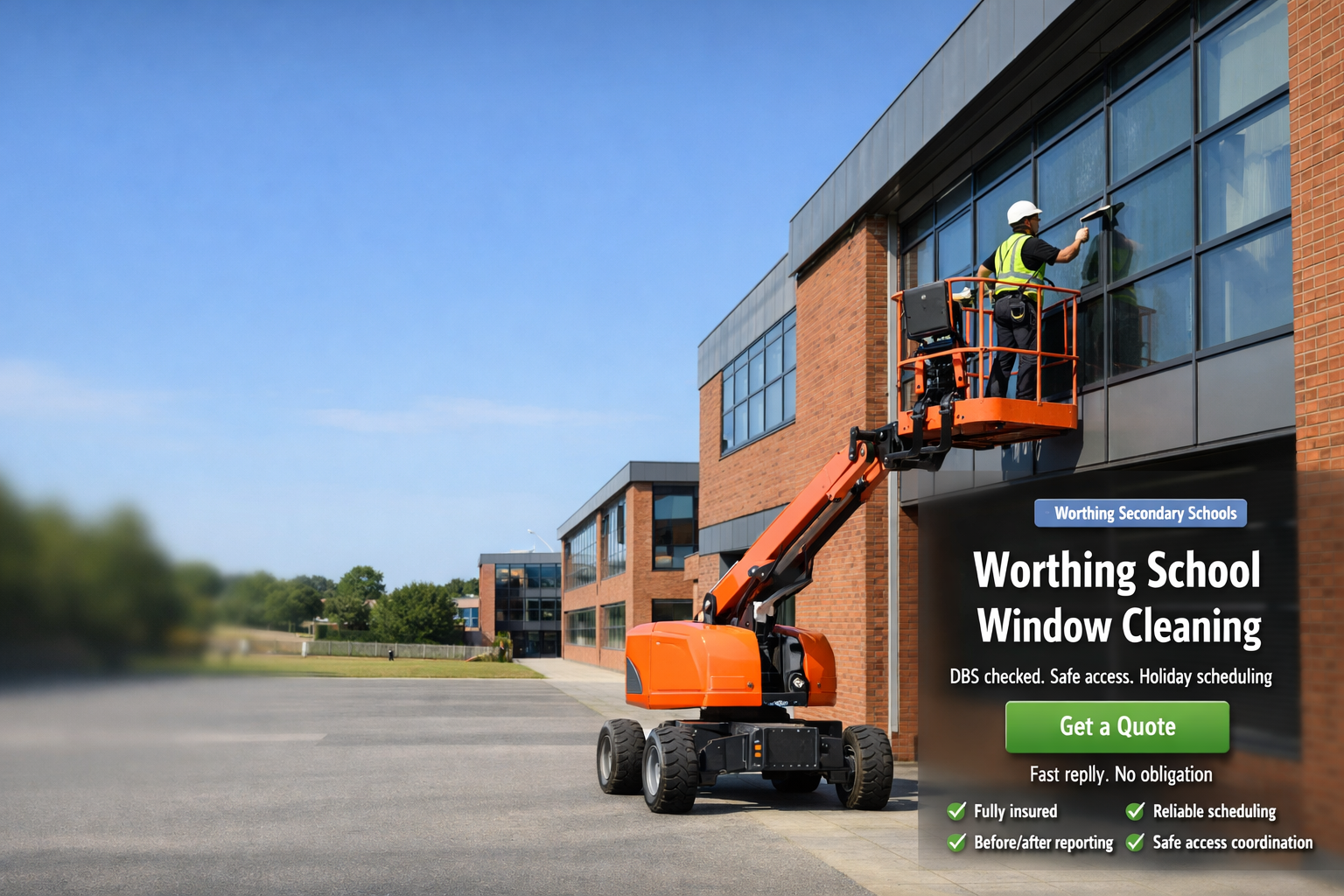 School window cleaning in Worthing