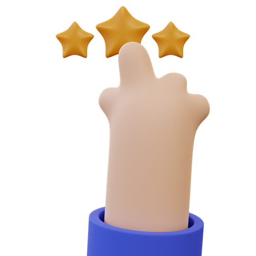 Hand pointing at stars for exterior cleaning reviews