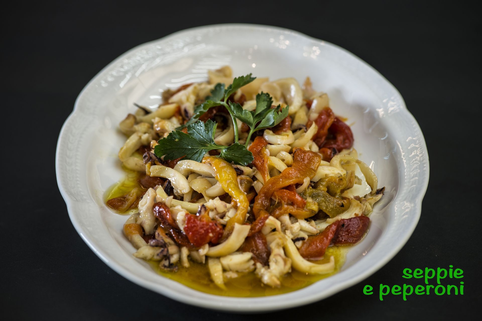 seppie e peperoni