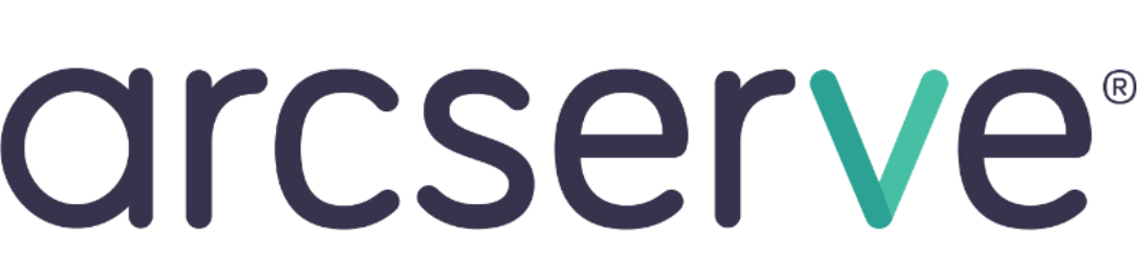 Logotipo de Arcserve con texto azul oscuro y verde