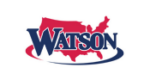 Watson logo with red map of US and blue text.