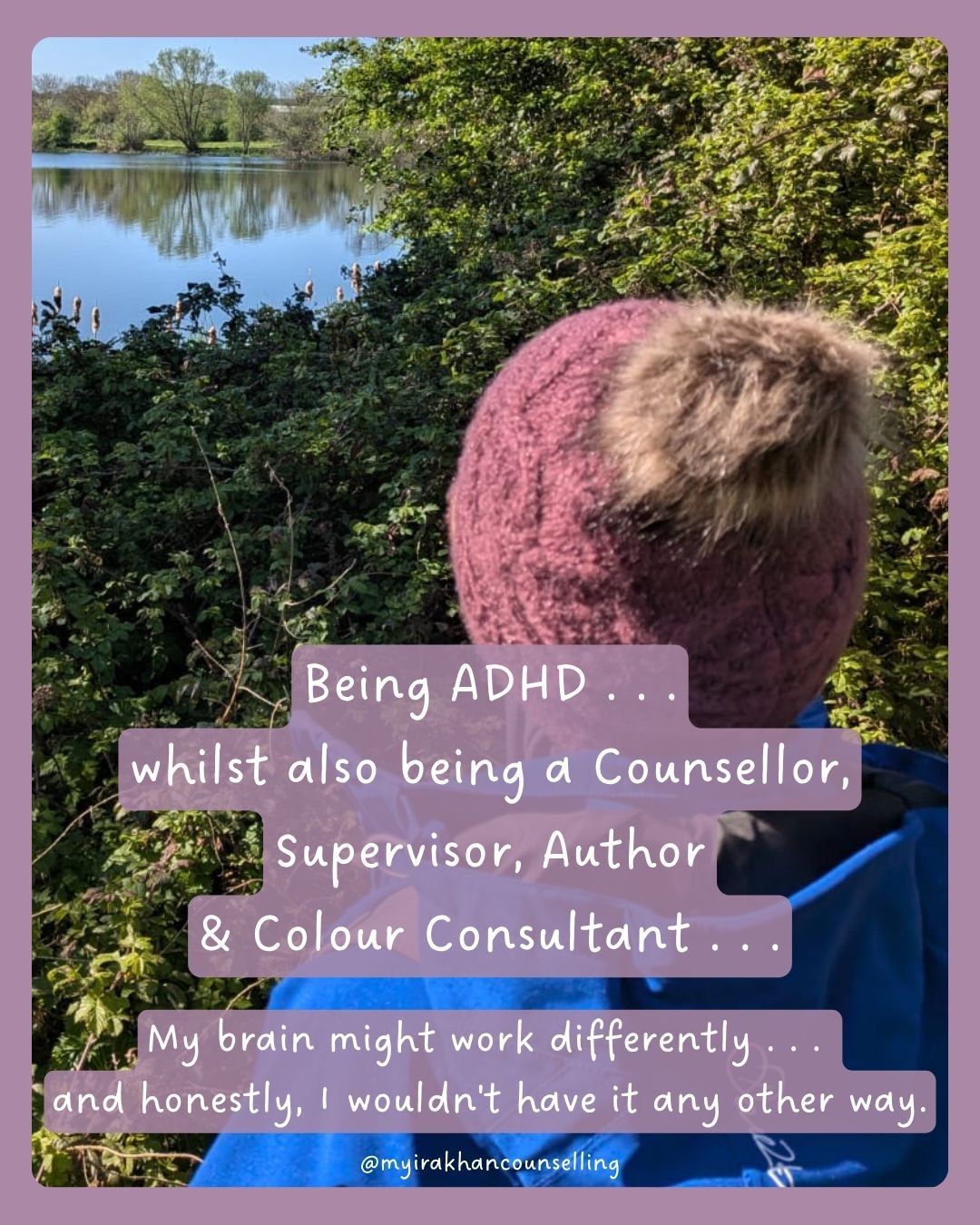Blog graphic titled 'My ADHD Brain' exploring ADHD, creativity, curiosity and lived experience