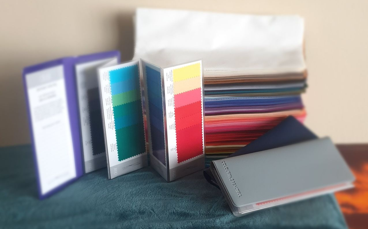 Colour drapes and colour palettes client receive in their colour analysis sessions