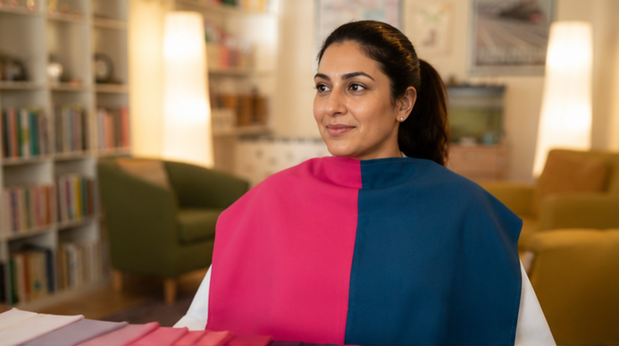 Colour analysis consultation for client having a colour review - returning clients or clients who need an update in their colour palette and analysis
