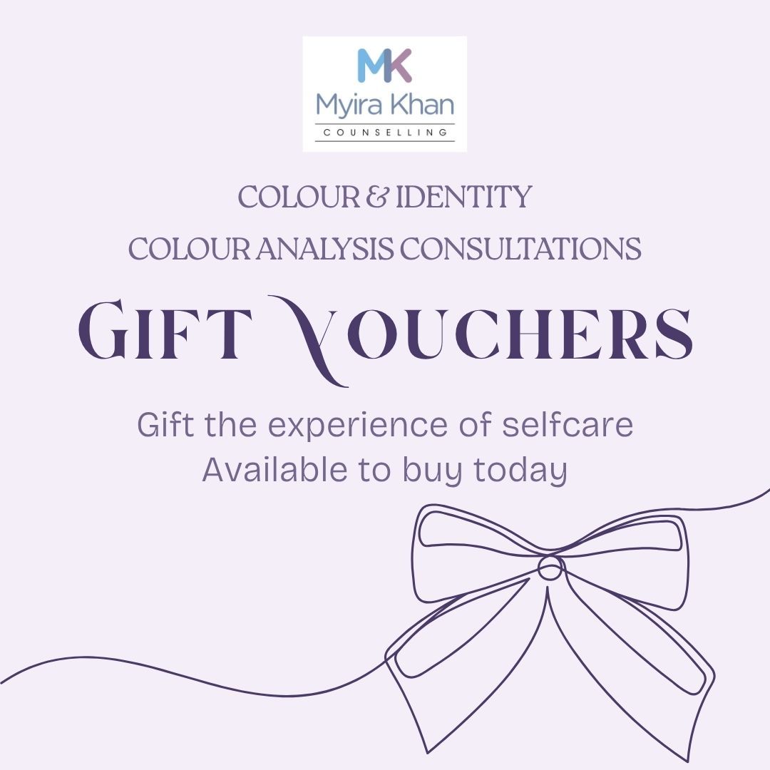 Gift vouchers available for all colour analysis consultations and experiences  for Myira Khan Colour and Identity - Colour Analysis in Leicester