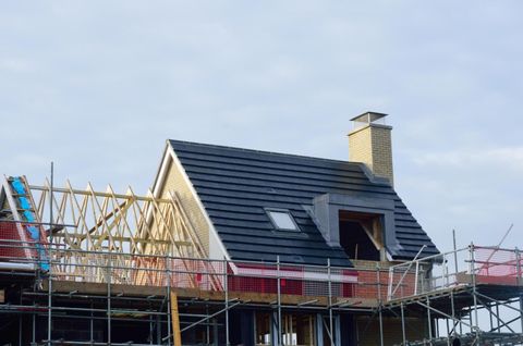 roof of the house under repair