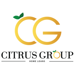 Citrus Group Home Loans Suncoast Pest Management logo: a cityscape silhouette against a sunset, with text