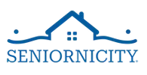 Seniornicity Seniornicity logo with blue house roof and stylized roofline over the word “SENIORNICITY”