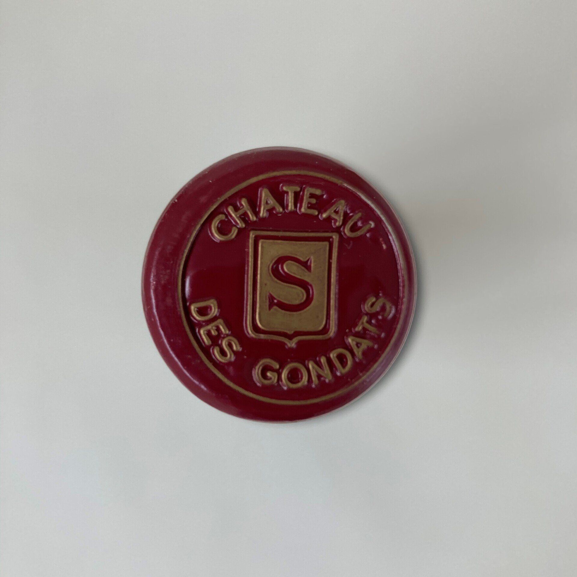 De kop van een fles Chateau des Gondats 1995