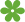 Green four-leaf clover icon on a white background