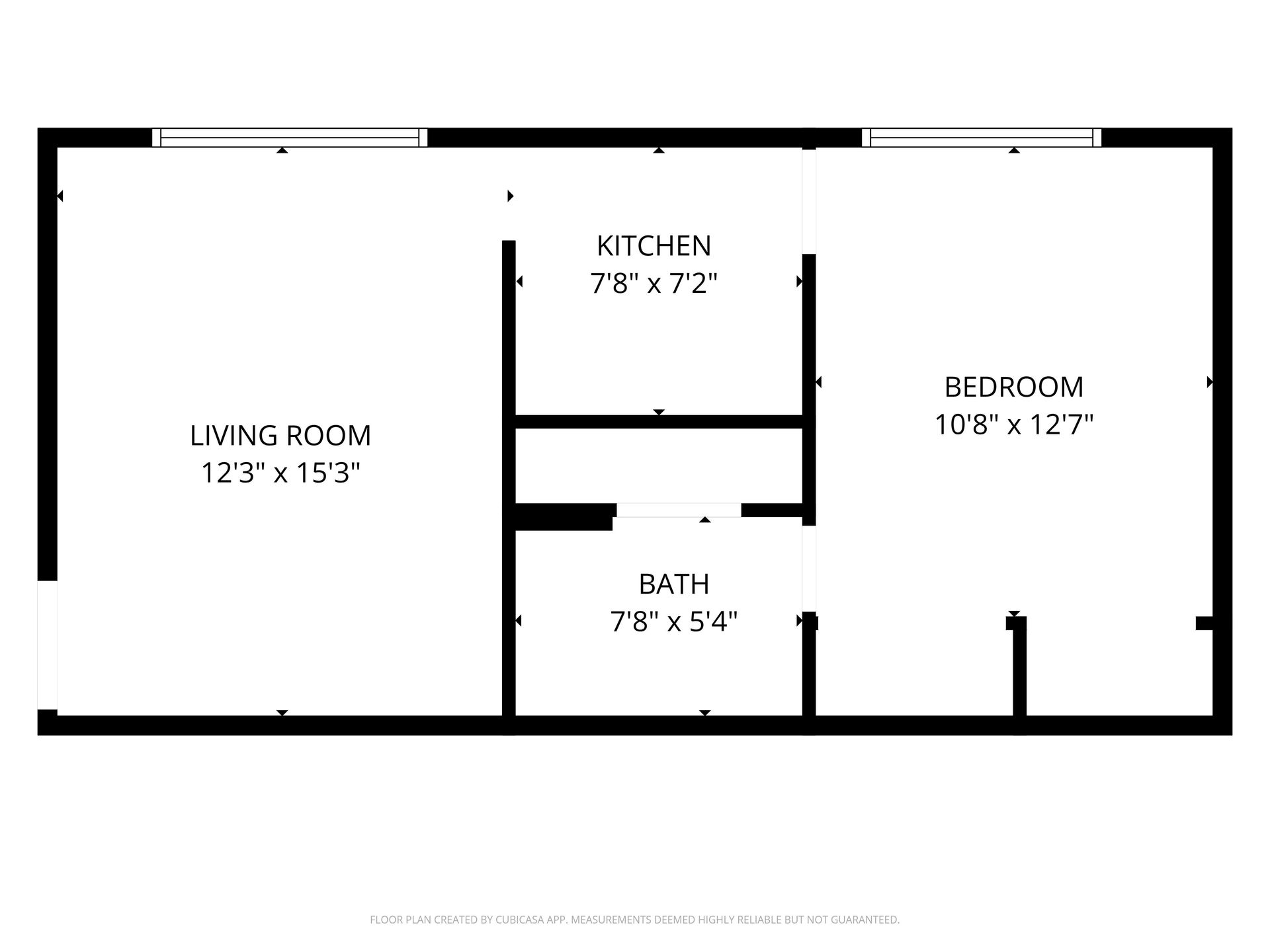 Black-and-white floor plan of a building with multiple rooms and hallways, labeled with room names.