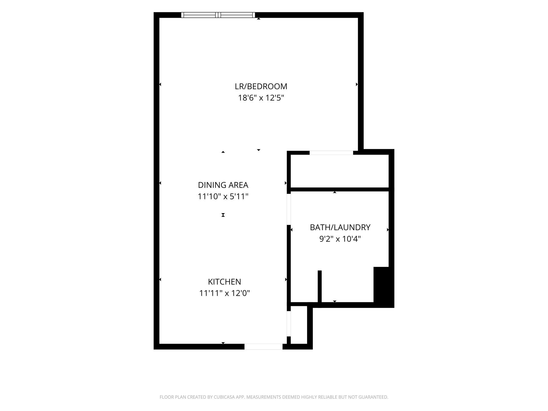 Black-and-white floor plan of a building with multiple rooms and hallways, labeled with room names.