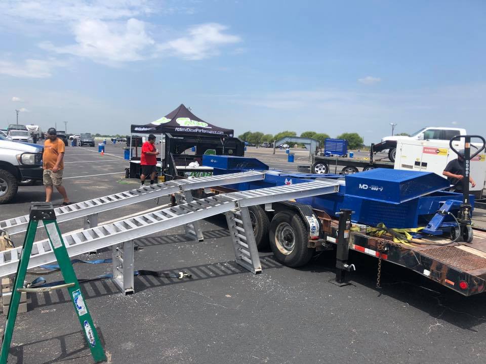 Dynamo image showing a car testing outdoor setup