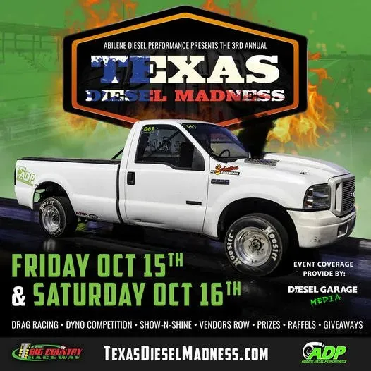 Texas Diesel Madness promotional artwork poster for public event