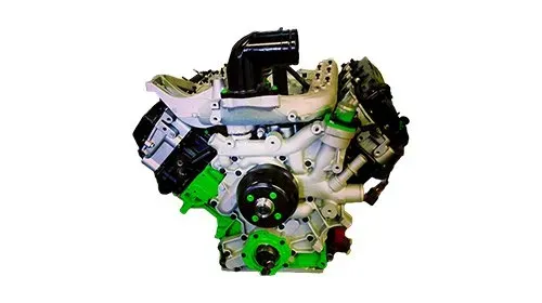 Gasoline engine image showing full gasoline engine in detail