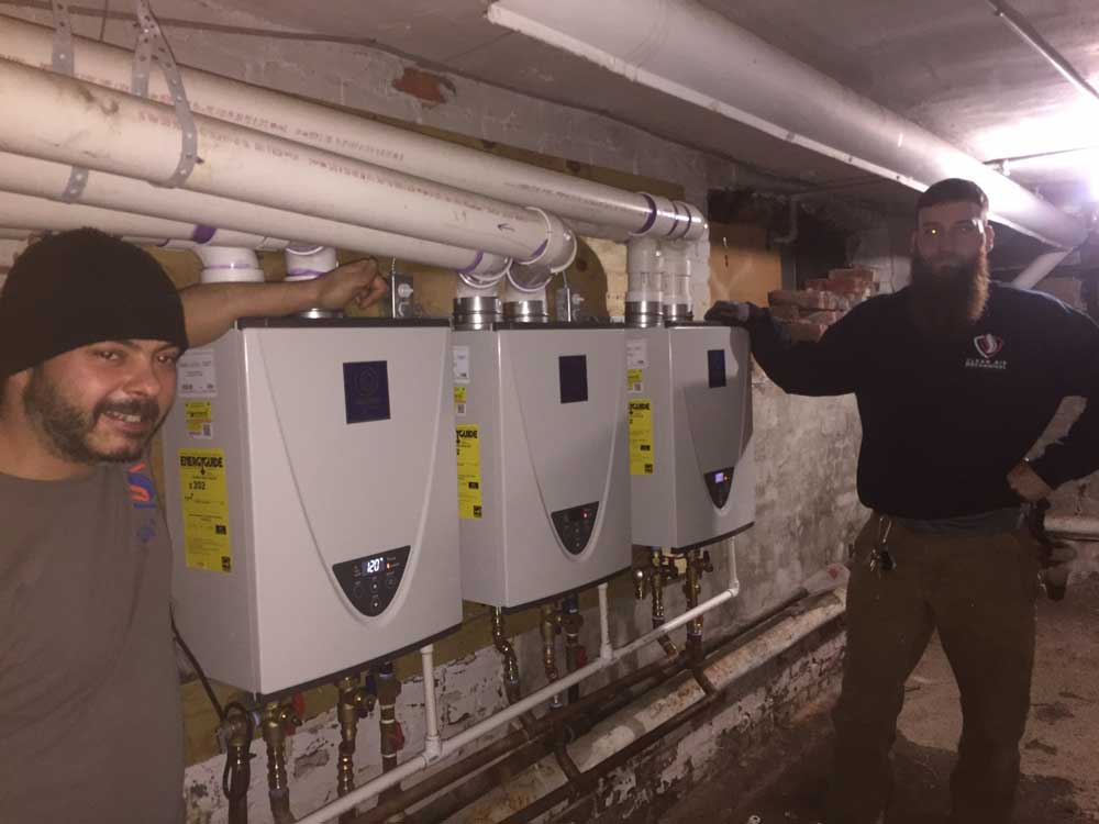 Three Tankless Water Heater — West Springfield, MA — Clean Air Mechanical Heating & Air Conditioning
