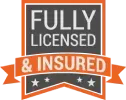 Fully licenced and insured badge