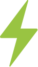 Green lightning bolt icon.