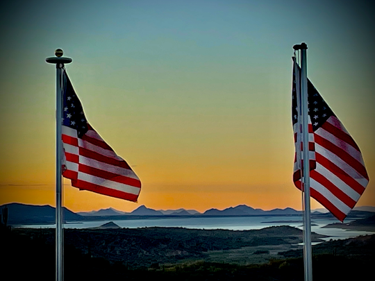Look for the Flags on Castle Hot Springs Rd.