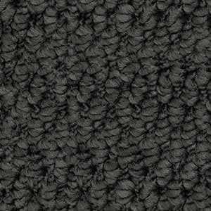 A close up of a black carpet texture.