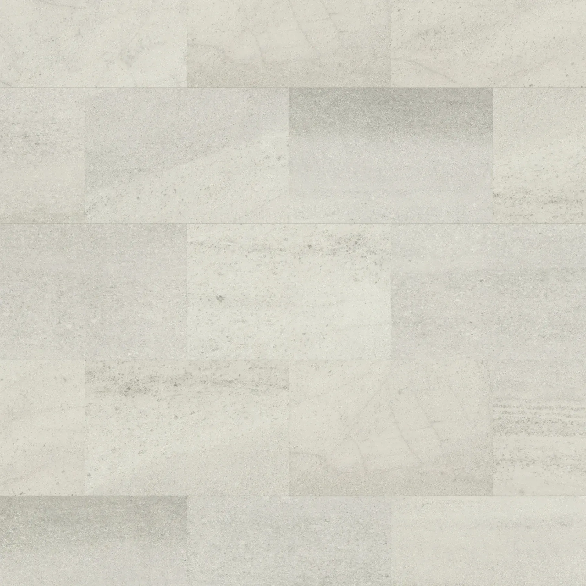 A close up of a white tile floor.