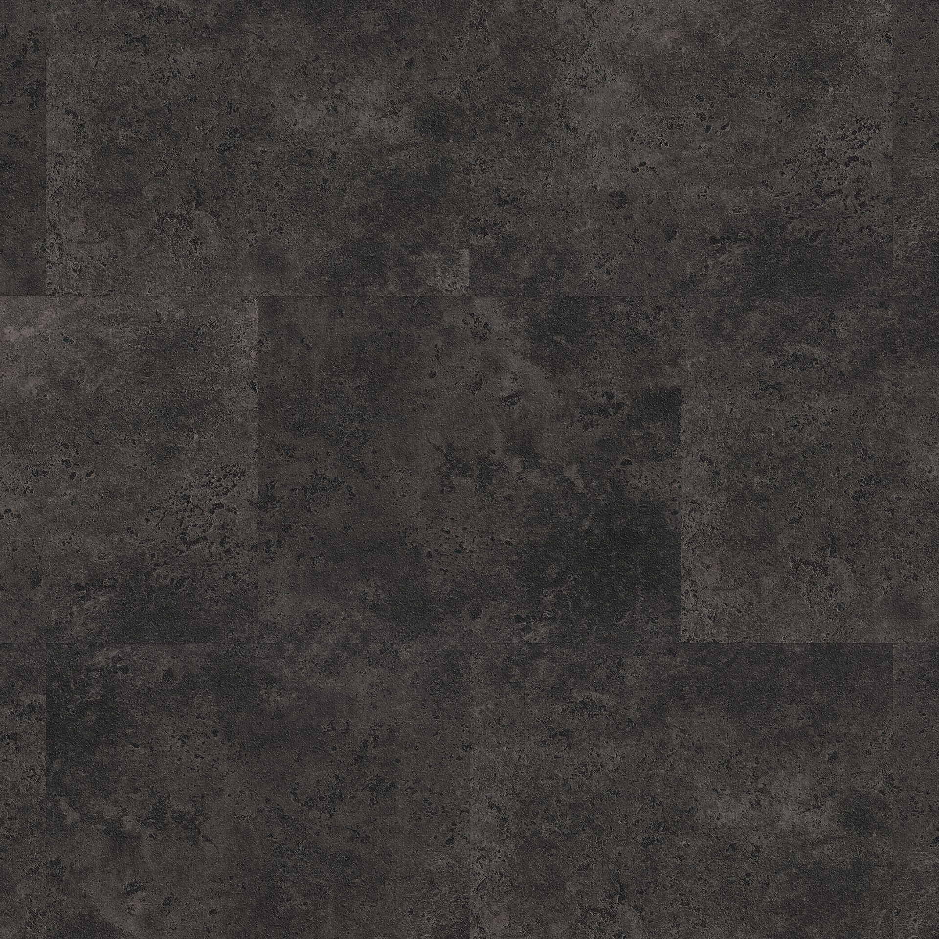 A close up of a black tile floor.