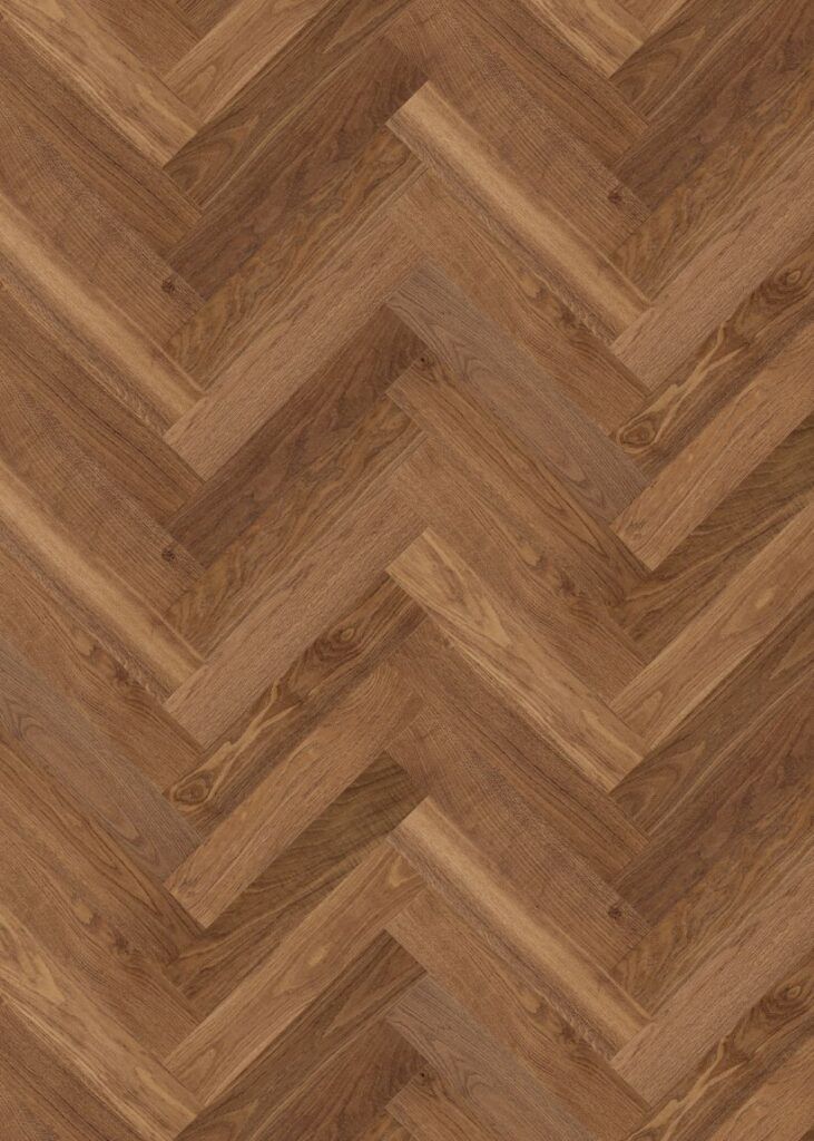 prime grade oak 15mm herringbone russet
