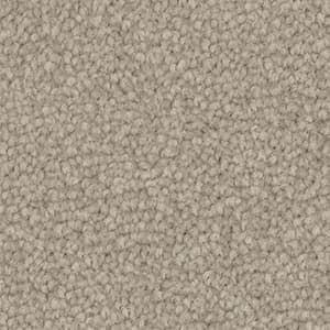 A close up of a beige carpet texture.