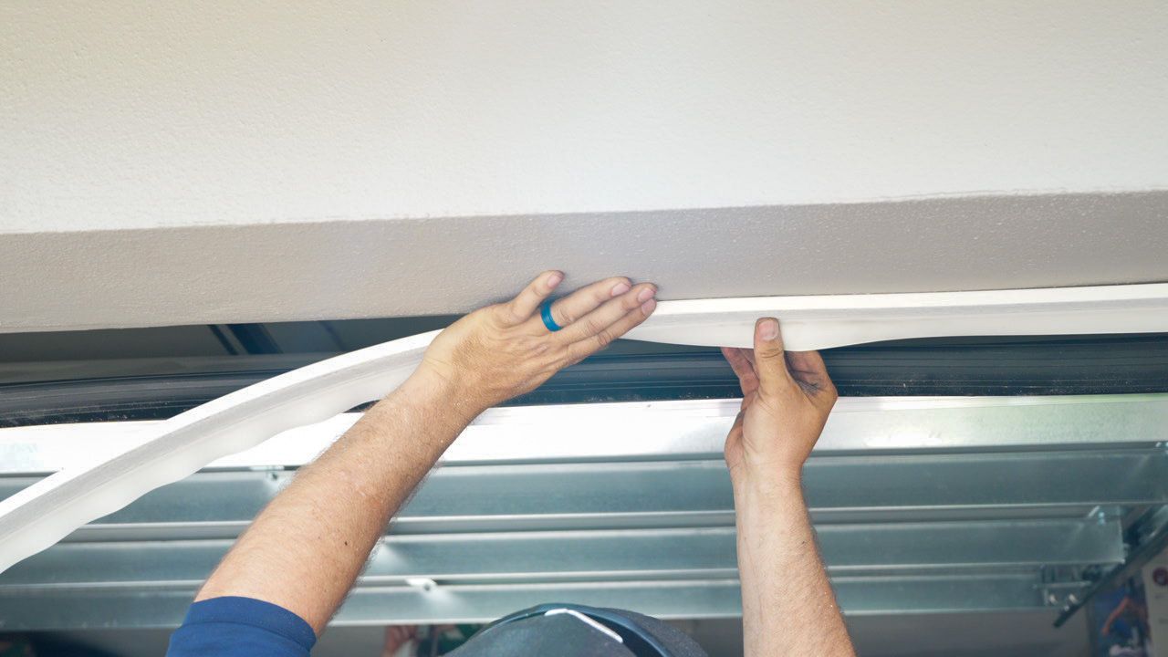 Garage door seal install Garage door seal install