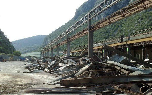 demolizione stabilimento Falk, Vobarno con Cavedaghi Metalli