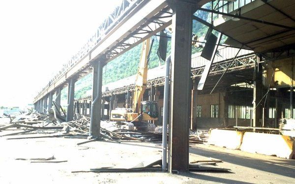 demolizione stabilimento Falk, Vobarno con Cavedaghi Metalli