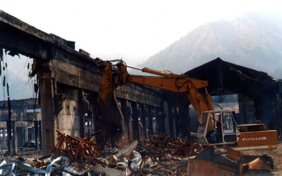 Demolizione acciaieria Ilfo a Odolo con Cavedaghi Metalli