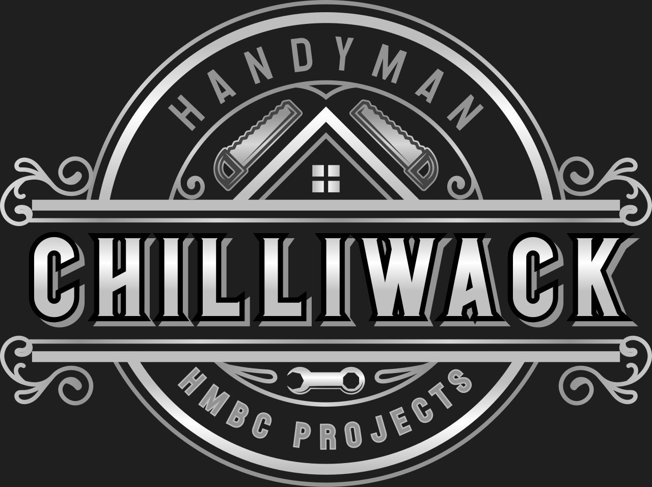 A logo featuring a worker wearing a hard hat and holding a hammer inside a shield, next to the text