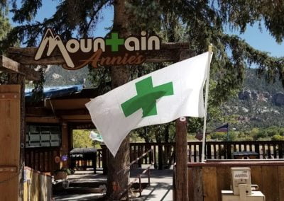 A wooden sign for