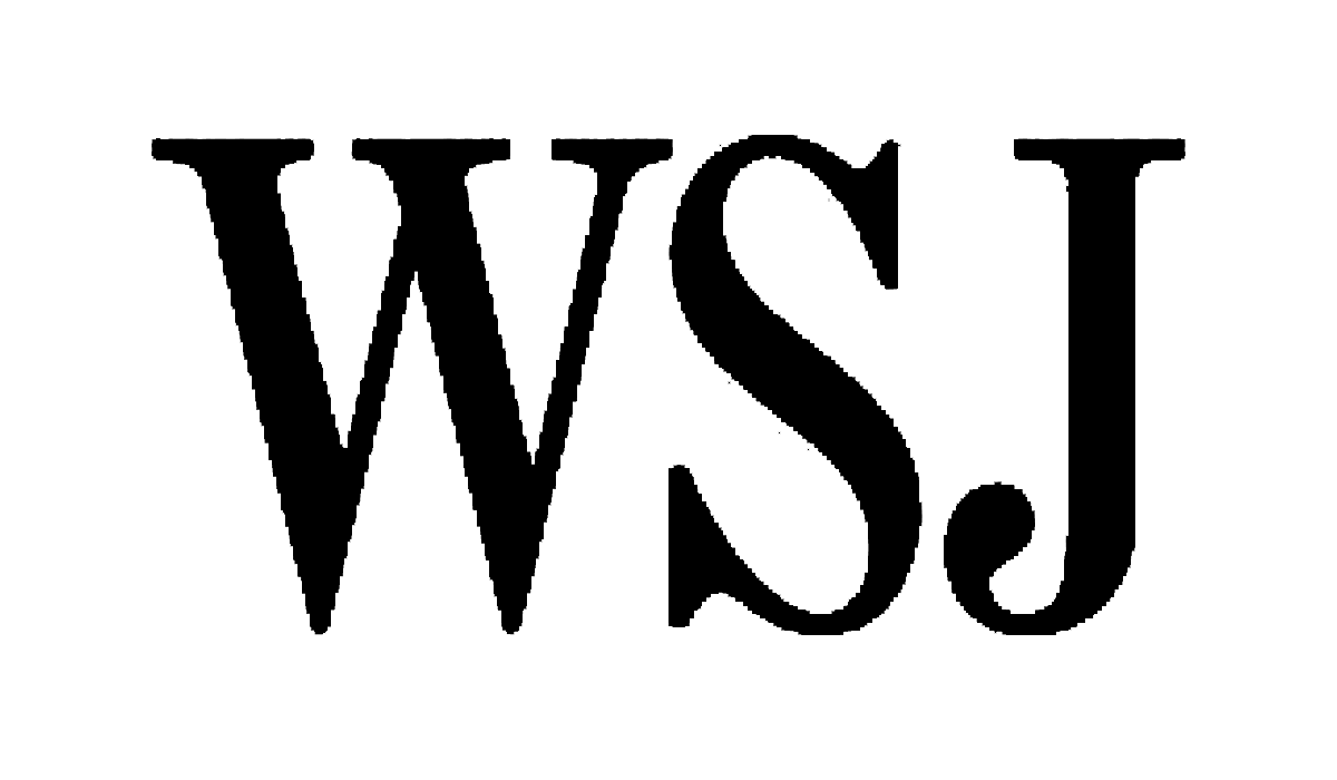 A black and white image of the wsj logo on a white background.