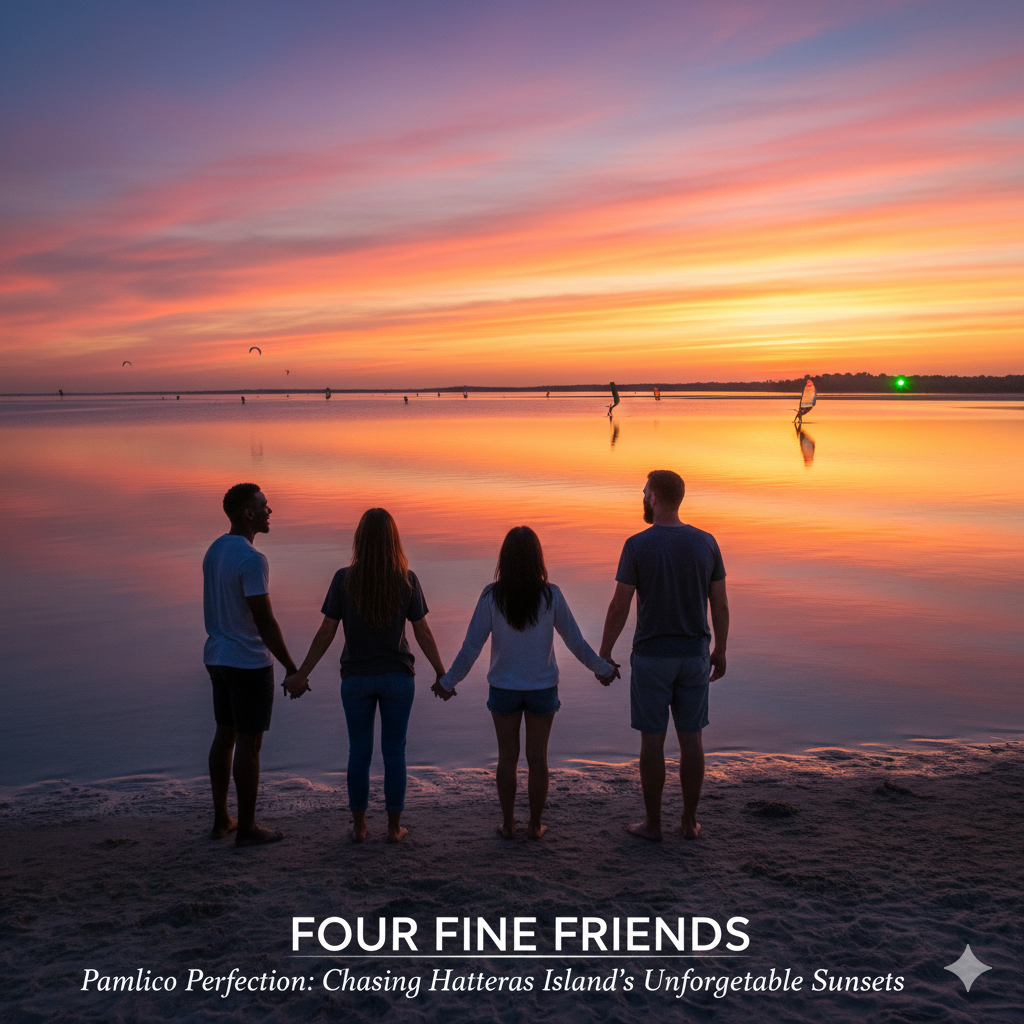 Hatteras Island's Pamlico Sound sunsets are a daily masterpiece. We share top spots like Canadian Ho