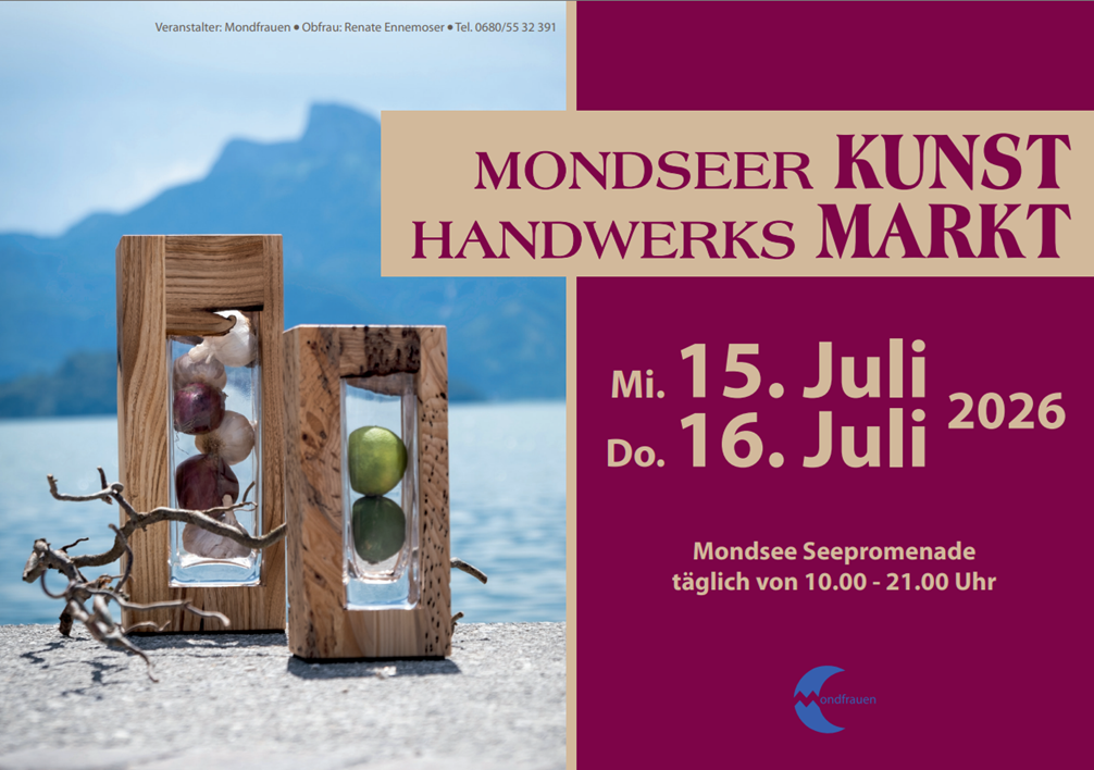 Kunsthandwerksmarkt Mondsee - 15 und 16. Juli 2026